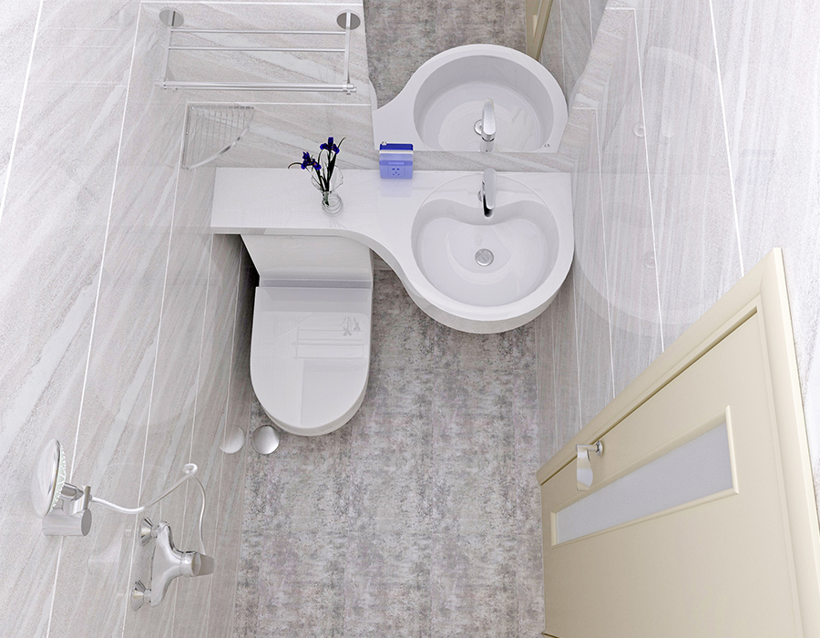 Social Housing Integrated Banyo na may Buong Resin Fiber Panel Structure