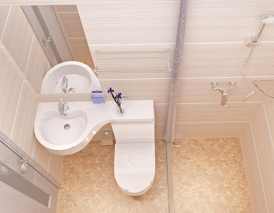 Hotel Modular Banyo na may Buong PEC Resin Fiber Panel Construction