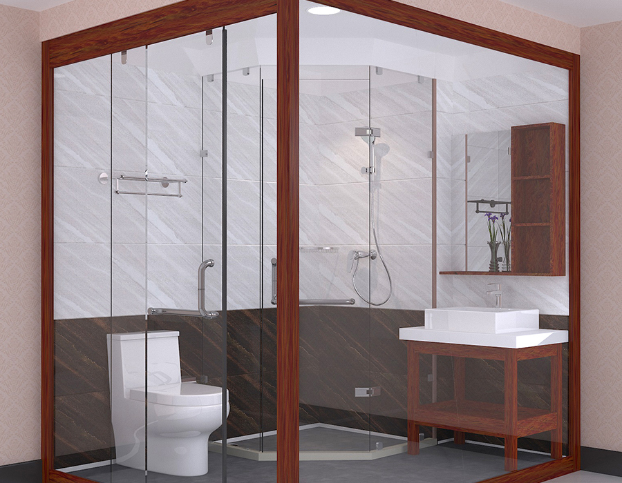 Prefabricated na Hotel Bathroom Unit na may PEC Resin Fiber Panels at RTM Soft Ceramic Base