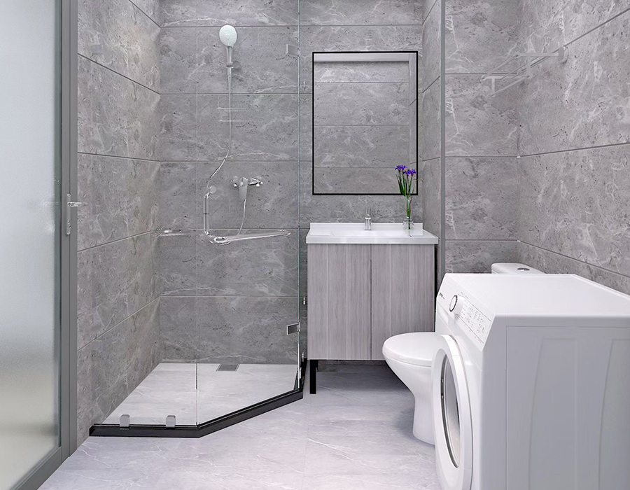 RTM Soft Ceramic Base Prefabricated Hotel Bathroom Unit na may Resin Fiber Panel