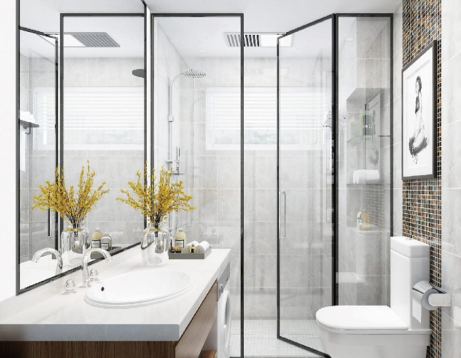 Metal Frame Simple Prefab Shower Room/Shower Partition Room