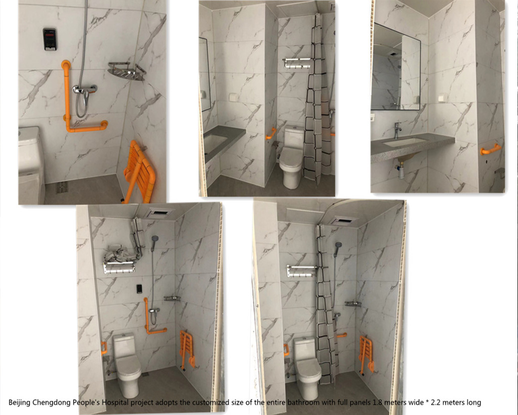 Ang proyekto ng Beijing City People's Hospital ay gumagamit ng Kounor pangkalahatang sanitary ware na na-customize na laki ng modelo na 1.8m*2.2m